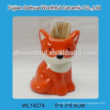 Hot sale fox shape ceramic toothpick holder